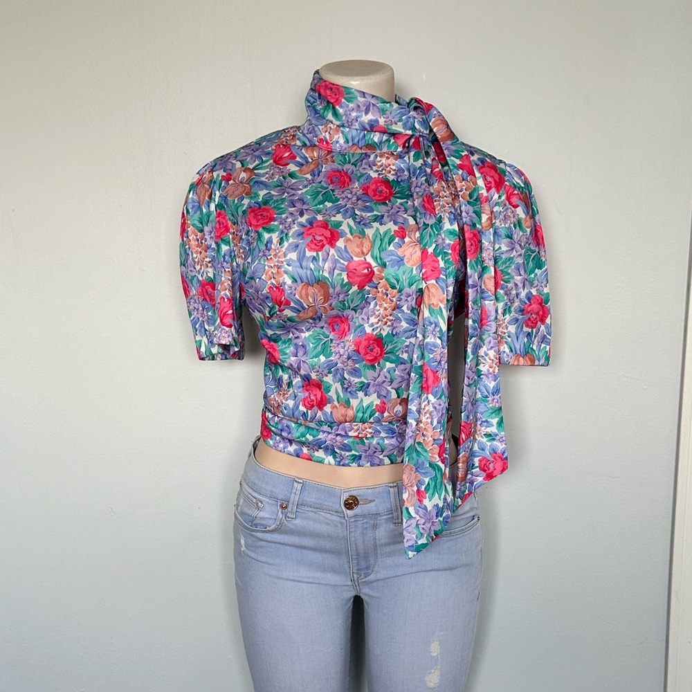 Vintage 70s Rhapsody Floral Top